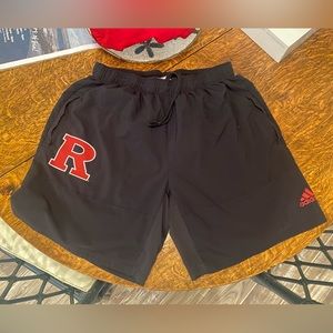 Adidas Rutgers team-issue training shorts